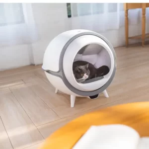 China Manufacturer fully enclosed automatic self cleaning cat litter box with UV light